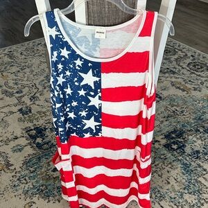 Skeave Red White Blue American Flag Tank Dress